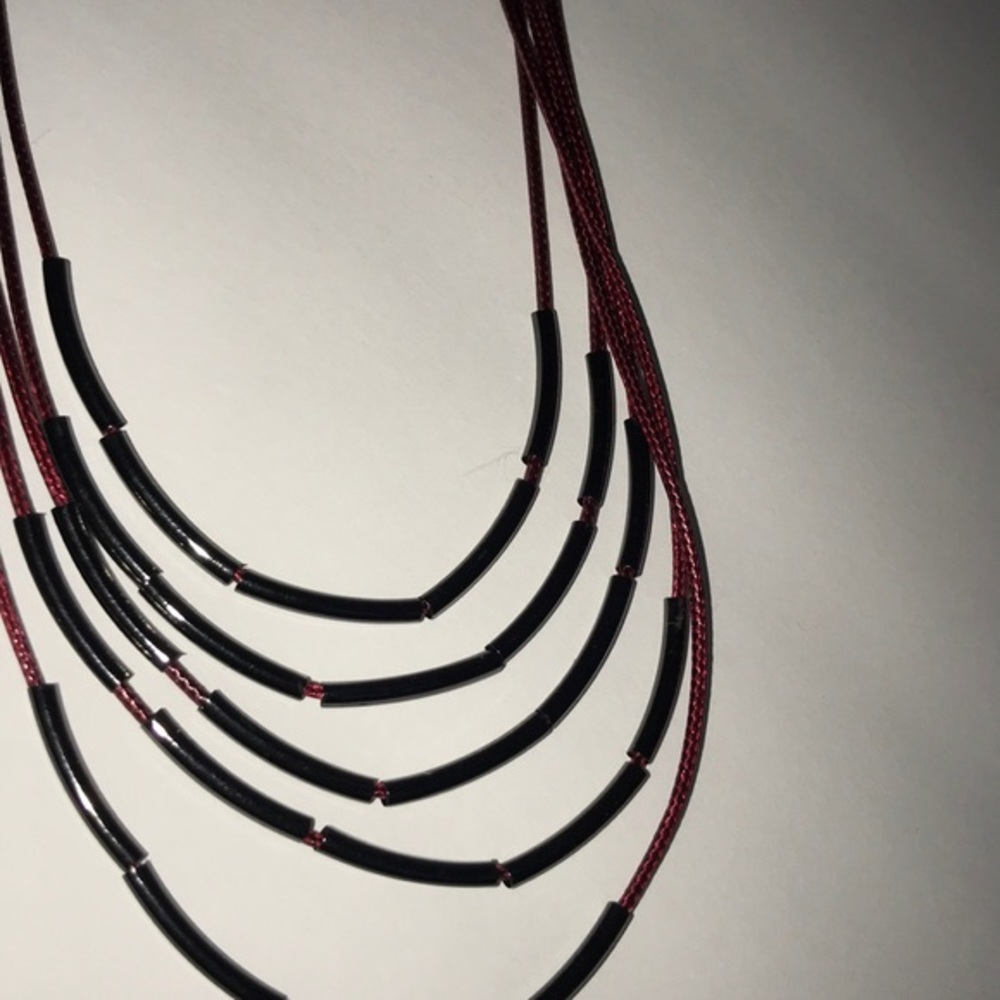 Buckle Vetta mixed media necklace.  NWT.